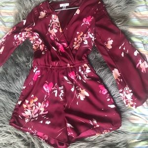 Burgendy Romper